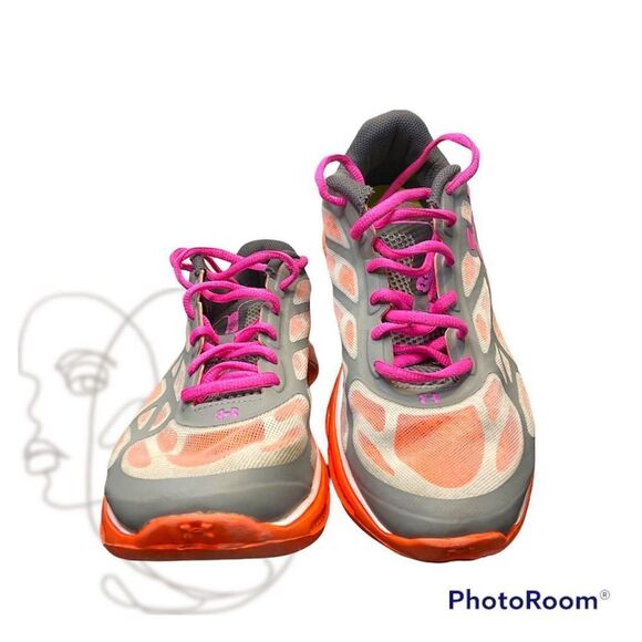 Under Armour Womens Spine Vice 1238604-035 Gray Lace Up Running Shoes - Picture 2 of 6